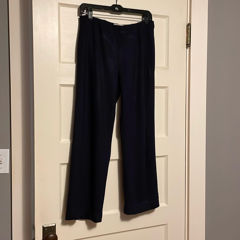 Navy blue ponte knit pants - 8 petite - Coldwater Creek